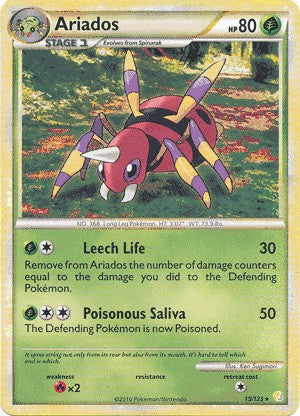 Pokemon HeartGold SoulSilver Single Card Rare Ariados 15/123