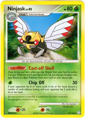 Pokemon Single Card LEGENDS AWAKENED - 067/146 : Ninjask Pokemon Single Card LEGENDS AWAKENED - 067/146 : Ninjask