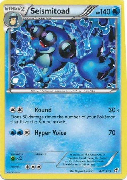 Seismitoad 42/113 - Pokemon Legendary Treasures Rare Card