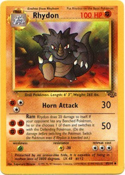 Pokemon Jungle Uncommon Card - Rhydon 45/64