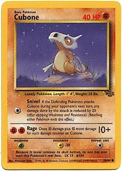 Pokemon Jungle Common Card - Cubone 50/64
