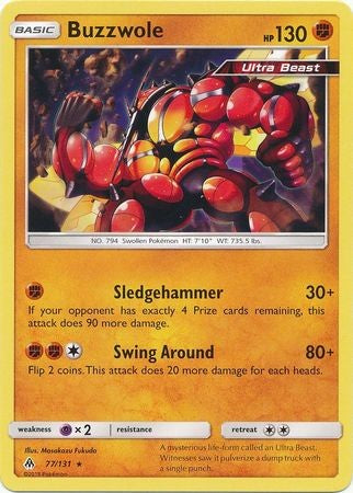 Buzzwole 77/131 Rare - Pokemon Sun & Moon Forbidden Light Card
