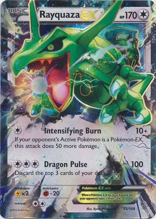 Rayquaza EX 75/108 Ultra Rare - Pokemon XY Roaring Skies Card