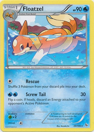 Floatzel 29/106 - Pokemon XY Flashfire Rare Card