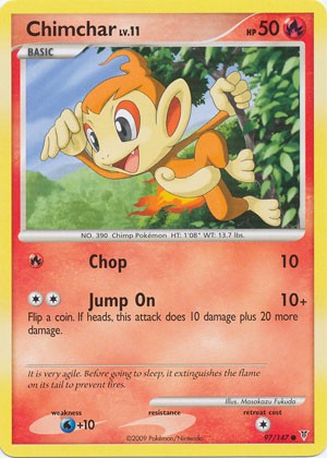 Pokemon Supreme Victors Common Card - Chimchar 97/147