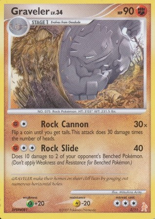 Pokemon Common Promo Single Card - Graveler 2/11