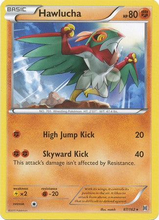 Hawlucha 87/162 Rare - Pokemon XY Break Through Card