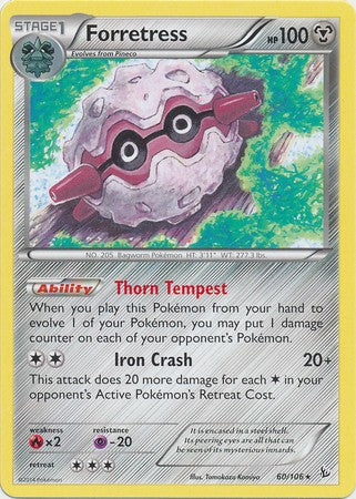 Forretress 60/106 - Pokemon XY Flashfire Rare Card Forretress 60/106 - Pokemon XY Flashfire Rare Card