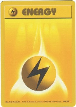 Pokemon Basic Common Card - Energy Lightning 100/102