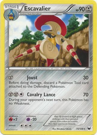 Pokemon Dark Explorers Rare Card - Escavalier 74/108