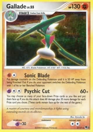 Pokemon Gallade 2/17 Holo Rare Promo Single Card