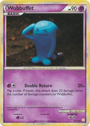 Pokemon HeartGold SoulSilver Card Holofoil Rare Wobbuffet 13/123