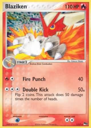Pokemon POP Series 1 Promo Card Blaziken 1/17 Holo Rare