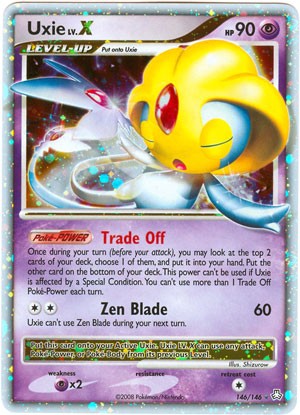 Pokemon Legends Awakened Ultra Rare Card - Uxie LV. X 146/146