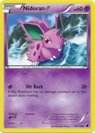 Nidoran 43/116 - Pokemon Plasma Freeze Common Card