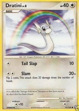 pokemon card dratini Pokemon Diamond & Pearl Legends Awakened Common Dratini #91