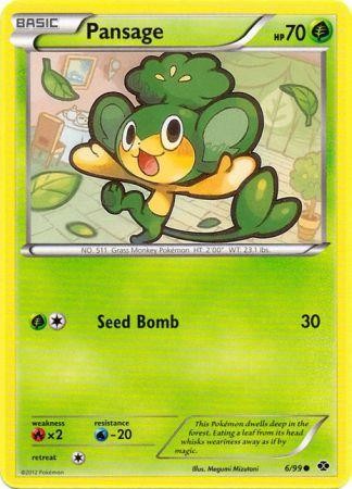 Pokemon Next Destinies Common Card - Pansage 6/99