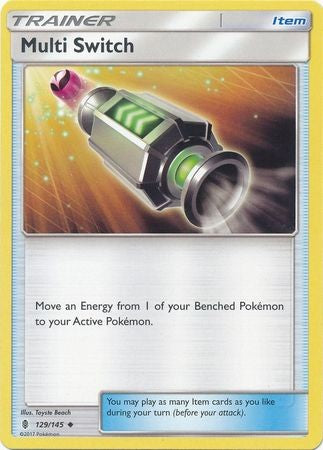 Multi Switch 129/145 Uncommon - Pokemon Sun & Moon Guardians Rising Card