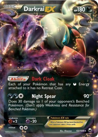 Pokemon Dark Explorers Ultra Rare Card - Darkrai EX 63/108