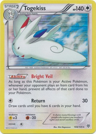 Togekiss 104/135 - Pokemon Plasma Storm Holo Rare Card