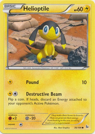 Helioptile 36/106 - Pokemon XY Flashfire Common Card