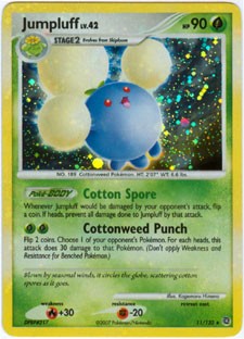 Pokemon Secret Wonders Holo Rare Card - Jumpluff 11/132