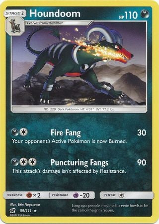 Houndoom 59/111 Rare - Pokemon Crimson Invasion Card Houndoom 59/111 Rare - Pokemon Crimson Invasion Card