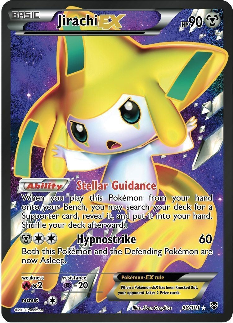 Jirachi EX 98/101 - Pokemon Plasma Blast Full Art Ultra Rare Card