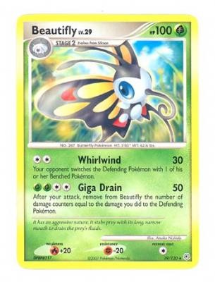 Pokemon Diamond & Pearl Rare Card - Beautifly 19/130