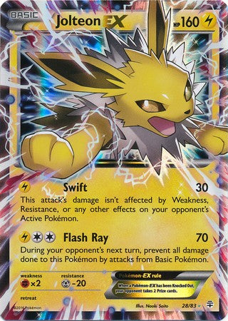 Jolteon EX 28/83 Ultra Rare - Pokemon Generations Card