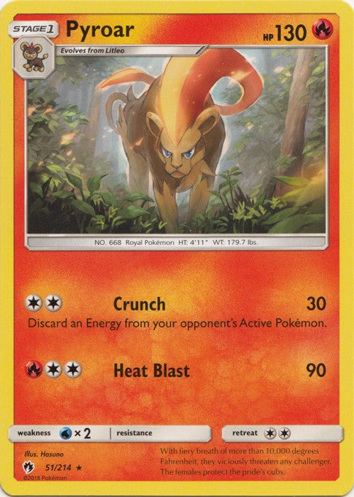 Pyroar - 51/214 Pokemon » SM Lost Thunder Rare