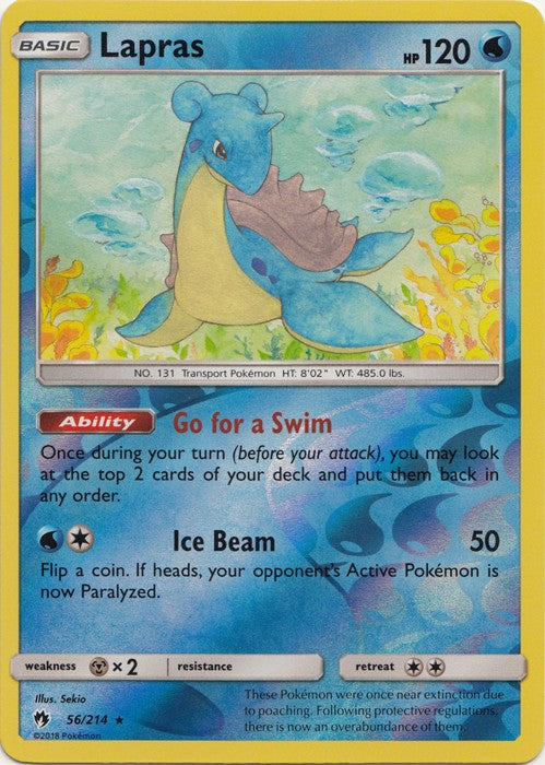 Lapras - 56/214 (Reverse Foil) Pokemon » SM Lost Thunder Rare