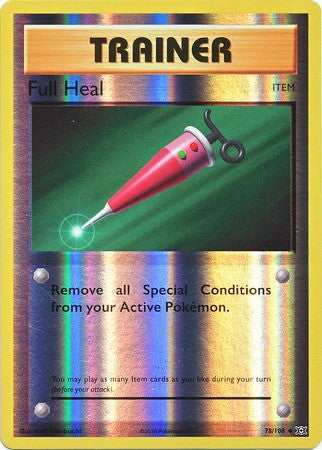 pokemon cards that heal Full Heal (REVERSE HOLO) : XY - EVOLUTIONS 078/108