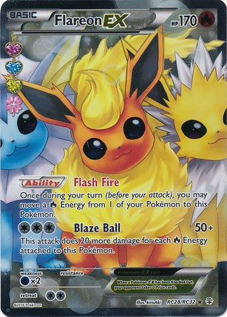 Flareon EX RC28/RC32 Ultra Rare - Pokemon Generations Card