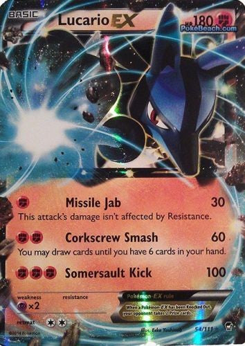 Lucario EX 54/111 - Pokemon XY Furious Fists Ultra Rare Card Lucario EX 54/111 - Pokemon XY Furious Fists Ultra Rare Card