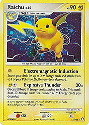 Pokemon Diamond & Pearl Mysterious Treasures-Raichu(Holofoil)