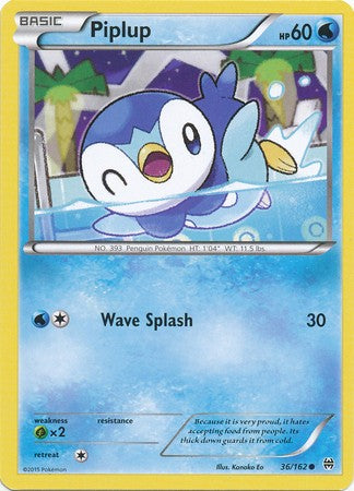 Piplup 36/162 Common - Pokemon XY Break Through Card
