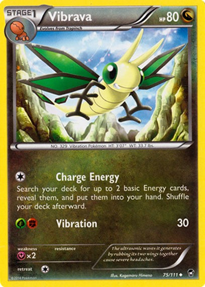 Vibrava 75/111 - Pokemon XY Furious Fists Card Vibrava 75/111 - Pokemon XY Furious Fists Card