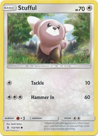 Stufful 112/145 Common - Pokemon Sun & Moon Guardians Rising Card PokeOrder.com Stufful 112/145 Common - Pokemon Sun & Moon Guardians Rising Card PokeOrder.com