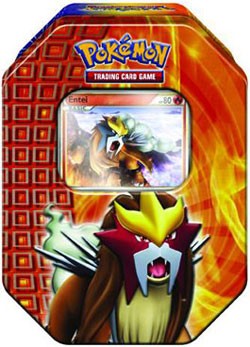 Pokemon 2010 Trading Card Game Entei Holiday Tin
