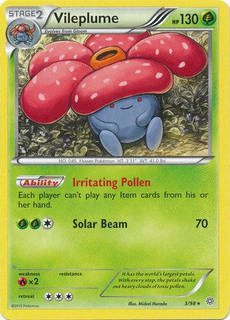 Vileplume 3/98 RARE - Pokemon XY Ancient Origins Card