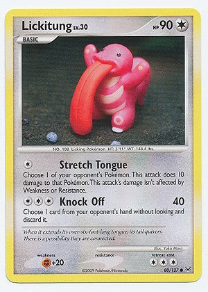 Pokemon Platinum Edition Common Card - Lickitung 80/127 Pokemon Platinum Edition Common Card - Lickitung 80/127