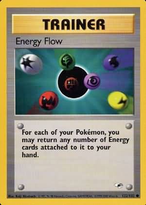Pokemon Gym Heroes Common Card - Energy Flow 122/132