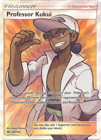 Professor Kukui 148/149 Full Art - Pokemon Sun & Moon Base Set Single Card
