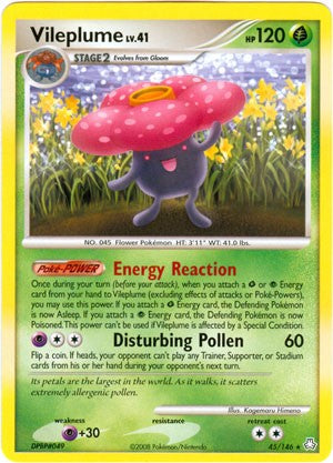 Pokemon Diamond & Pearl Legends Awakened Rare Vileplume #45 Pokemon Diamond & Pearl Legends Awakened Rare Vileplume #45