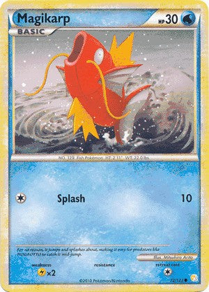 Pokemon HeartGold SoulSilver Single Card Common Magikarp 72/123
