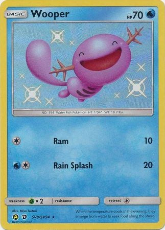 Wooper - SV9/SV94 - Shiny Rare Sun & Moon: Hidden Fates Singles