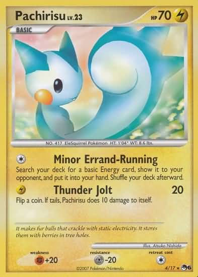 Pokemon POP Series 6 Promo Card Pachirisu 4/17 Rare