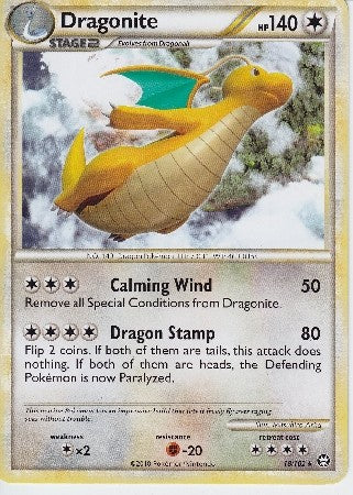 Pokemon Card HS Triumphant Dragonite Rare 18/102 Pokemon Card HS Triumphant Dragonite Rare 18/102