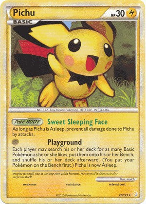 Pokemon HeartGold SoulSilver Single Card Rare Pichu 28/123